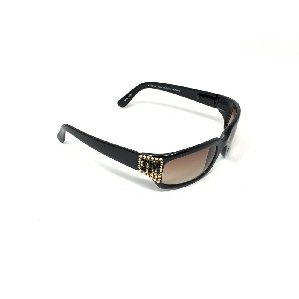 Jimmy Crystal Sunglasses GL313 Black W/  Swarovski New York